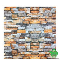 Декоративная самоклеющаяся 3D панель Sticker Wall, песчаник Екатеринославский, рыжий