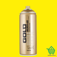 Краска для граффити Montana Gold, P1000 100% Желтый, 400 мл