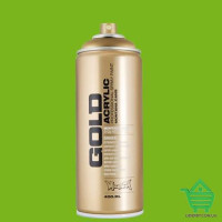 Краска для граффити Montana Gold, S6000 Шокирующий зеленый, 400 мл