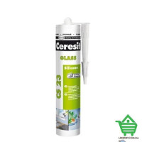 Герметик Ceresit CS 23 Glass, для стекла, 280 мл, прозрачный