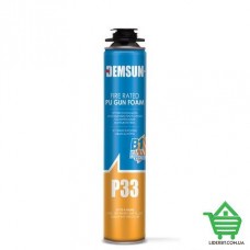 Пена полиуретановая профессиональная огнестойкая Demsun P33, выход 45-55 л, 1000 мл