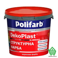 Декоративная краска Polifarb Deko Plast, акриловая, для фасадов и интерьеров, 16 кг