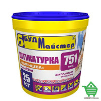 Декоративная штукатурка силиконовая Будмастер ТИНК-751, белая, камешковая 1.5 мм, 25 кг