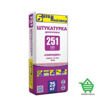 Декоративная штукатурная смесь Будмастер ТИНК-251, белая, камешковая 1.5 мм, 25 кг