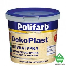 Купить Декоративно-защитная штукатурка Polifarb Deko Plast, акриловая, короед 2 мм, 25 кг Стройматериалы