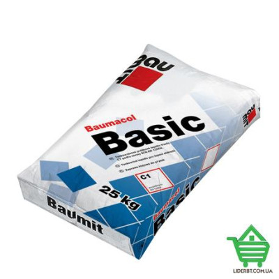 Купить Клеющая смесь для керамической плитки Baumit Basic, класс С1, 25 кг Стройматериалы