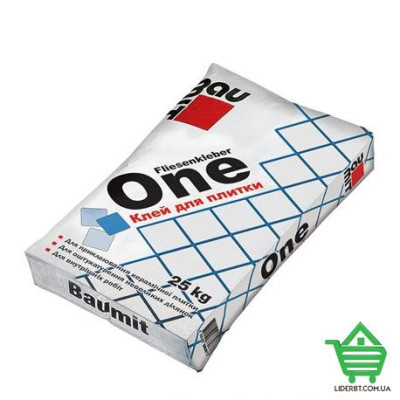 Купить Клеющая смесь для керамической плитки Baumit One, класс С1, модифицированная, 25 кг Стройматериалы