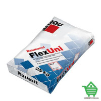 Клеющая смесь для приклеивания плитки из природного и искусственного камня Baumit FlexUni, класс С2Т, эластичная, 25 кг