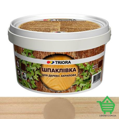 Купить Шпатлевка для дерева Triora, универсальная, акриловая, цвет 6 дуб, 0.8 кг Стройматериалы
