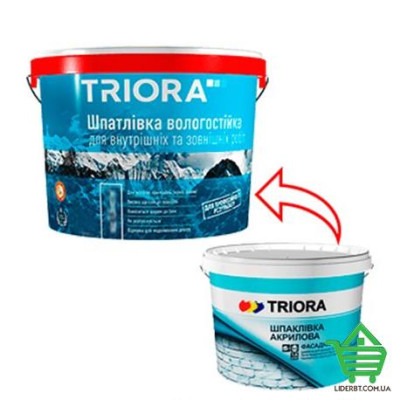 Шпатлевка фасадная акриловая влагостойкая Triora, 1.5 кг Купить Шпатлевка фасадная акриловая влагостойкая Triora, 1.5 кг Стройматериалы