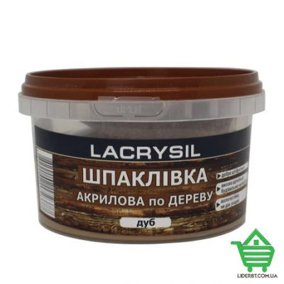 Купить Шпатлевка Lacrysil универсальная, акриловая по дереву - Дуб, 0.35 кг Стройматериалы