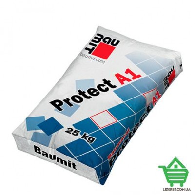Купить Гидроизоляционная смесь Baumit Protect A1, паропроницаемая, 25 кг Стройматериалы