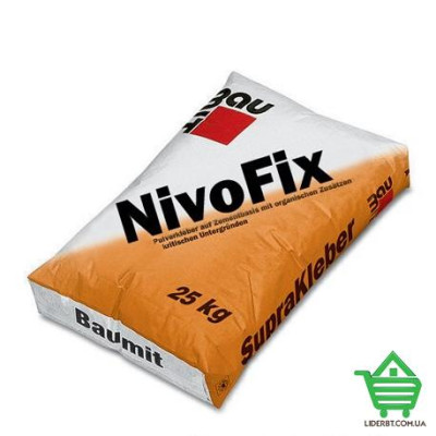 Купить Смесь для приклеивания утеплителя и ППС плит Baumit NivoFix, 25 кг Стройматериалы