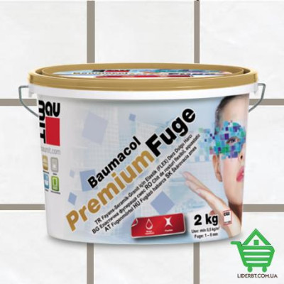 Купить Эластичная затирка от 2 мм до 7 мм Baumit Premium Fuge cement grey, цемент серый, 2 кг Стройматериалы