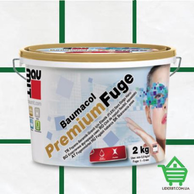 Эластичная затирка от 2 мм до 7 мм Baumit Premium Fuge green, зеленый, 2 кг Купить Эластичная затирка от 2 мм до 7 мм Baumit Premium Fuge green, зеленый, 2 кг Стройматериалы