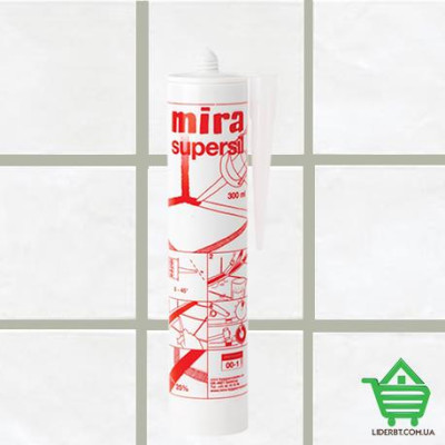 Купить Силиконовая затирка-герметик Mira Supersil 115, серебристо-серый, 300 мл Стройматериалы
