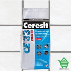 Купить Затирка для швов до 6 мм Ceresit СЕ 33 Plus, №115, серый цемент, 2 кг Стройматериалы