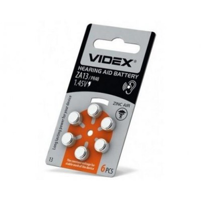 Купить Батарейка для слуховых аппаратов VIDEX ZA13 BLI 6 Элементы Питания