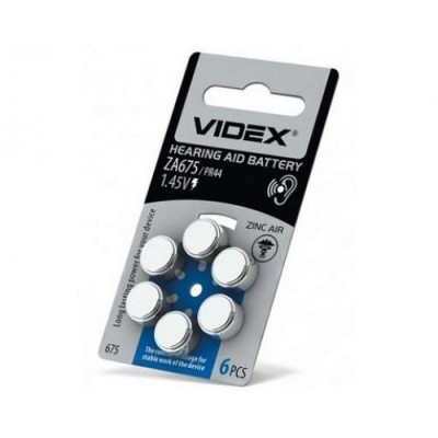 Купить Батарейка для слуховых аппаратов VIDEX ZA675 BLI 6 Элементы Питания