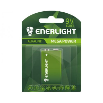 Батaрейкa ENERLIGHT Mega Power 9V 6LR61 BLI 1 Купить Батaрейкa ENERLIGHT Mega Power 9V 6LR61 BLI 1