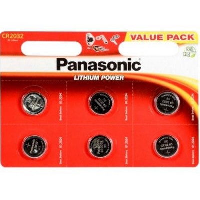 Купить Батарейка PANASONIC Lithium CR2032 BLI 6 Элементы Питания