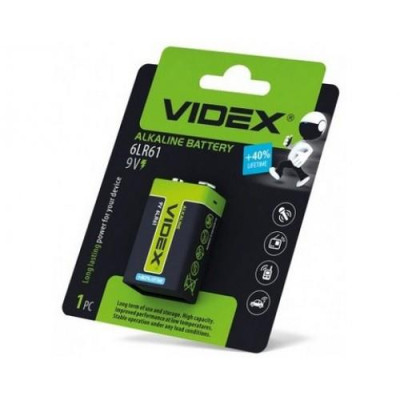 Купить Батарейка VIDEХ Alkaline 9V 6LR61 BLI 1 Элементы Питания