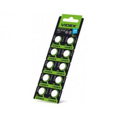 Купить Батарейка VIDEX Alkaline AG 8 (LR55) BLI 10 Элементы Питания