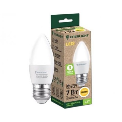 Купить LED лампа ENERLIGHТ C37 7W 3000K E27