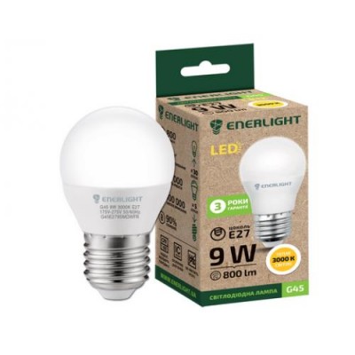 Купить LED лампа ENERLIGНT G45 9W 3000K E27
