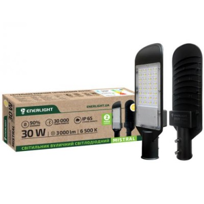 Купить LED светильник уличный ENERLIGHT Mistral 30W 6500K Освещение