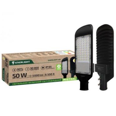 Купить LED светильник уличный ENERLIGHT Mistral 50W 6500K Освещение