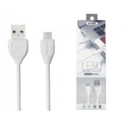 Купить MicroUSB кабель REMAX Lesu RC-050m, 1м белый