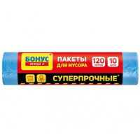 Пакеты для мусора БОНУС 120л/10шт