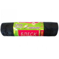 Пакеты для мусора с завязками БЛЕСК 60л/10шт