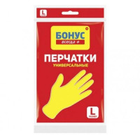 Перчатки хозяйственные БОНУС желтые (S, L, M)