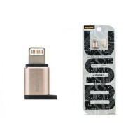 Переходник REMAX Visual RA-USB2 MicroUSB/Lightning золото