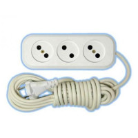 Удлинитель EMP без заземления 3г, 10м 10А (ПВС)